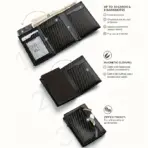 Men's Wallet with Zipper Coin Purse Automatic Pop-up Metal Credit Card Holder Minimalist RFID Blocking Business Card Wallet Idea - Image 3