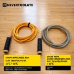 SUPER HARD PVC HARDNESS 90A for above temperature 30℃ 86°F 10mm 450 grams heavy wood handle jump skip rope with ball bearing