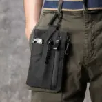 Zip Clutch with Wristband, Passport Holder Zipper Wallet and EDC Carrier - Weatherproof and RFID Blocking - 3 External Slots - Image 4