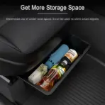 TPE Under Seat Storage Box For Tesla Model Y Juniper 2025 Center Console Organizer Bin Front Backseat Bag Trash Tray Accessories - Image 4