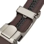 High-End Fashion Business Belt for Men - 3.5cm, Handsome Alloy Automatic Buckle, Durable PU Leather - Image 5