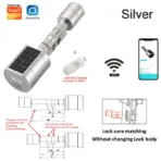 Tuya APP Fingerprint Cylinder Electronic Smart Door Lock Digital Keypad Code Key Card Remote Control Adjustable Home Apartment - Image 7