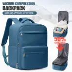 Men Vacuum Compression Backpack 15.6in Laptop Backpack Expand Hiking Vacuum Travel Backpack, Ryanair Backpack 40x30x20 Cabin Bag - Image 7
