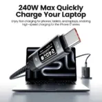 Toocki X111 240W USB C Cable Fast Charging PD3.1 OLED Digital Display Type C to Type C Cable For Macbook iPhone 17 Samsung S25 - Image 3