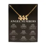 New Angel Number 777 Necklace For Women 111 222 333 444 555 666 888 999 Pendant Gold Color Chain Female Jewelry With Card - Image 9