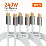 Toocki 3pcs USB C to USB C Cable  PD 60W/100W/240W Fast Charing Type C Charger Cord for Macbook iPhone Samsung Xiaomi OPPO Vivo - Image 8