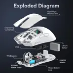 Attack Shark X11  X11SE Wireless Gaming Mouse 3-Mode , PAW3311, 22000DPI, 400IPS, PC Gaming Mouse - Image 4