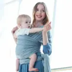 Cotton Baby Wrap Carrier Newborn to Toddler Stretchy Cotton Travel Baby Wrap Carrier Baby Sling 0-36 Months Portable Breathable - Image 2