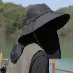 Summer Sun Hats UV Protection Outdoor Hunting Fishing Cap For Men Women Hiking Camping Visor Bucket Hat Neck Flap Fisherman Hat - Image 4