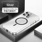 Aluminum Metal Frame Magnetic Case For iPhone 13 12 14 15 16 17 18 Pro Max For Magsafe Wireless Charging Lens Film PC Back Panel - Image 8