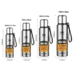 UPORS Large Capacity Stainless Steel Thermos Portable Vacuum Flask Insulated Tumbler with Rope Thermo Bottle 500/700/1000/1500ml - Image 3