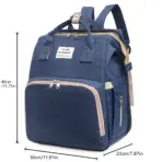 Foldable Bed Diaper Bag with Changing Station Insulated Pocket and Large Capacity Multifunctional Double Shoulder Mommy Bag - Image 3