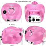 35000RPM Electric Nail Drill Professional Manicure Machine Nail Sander With Nail Drill Bits Portable Nail Salon Nail Files Kit - Image 3