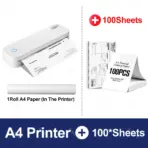 Portable A4 Thermal Printer Bluetooth Photos PDF Document Printing Machine Folded Rolls Paper For Office Work Home School Travel - Image 11