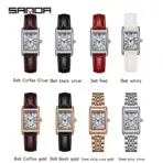 SANDA 1116 New Fashion 2025 Elegant Design Rectangle Dial Water Resistant Quartz Movement Business Women Analog Wrist Watch часы - Image 6