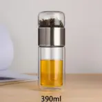 420ML Tea Cup Easy To Clean Glass Tea Cup with Double Layer Tea Infuser Tea Infuser Water Cup Suitable for Office Outdoor Travel - Image 7