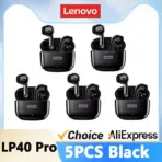 Lenovo LP40 Pro Bluetooth V5.3 Earphones Anti-sweat Lightweight Headphones Compatible With Smart Phone Laptop Computer Earbuds - Image 10