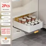 New Kitchen Storage Rack with Slide Rails Pull-out Kitchen Drawer Type Storage Tray Spice Box Storage Shelf Cabinets Organizer - Image 12