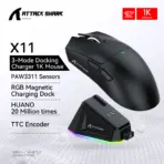 Attack Shark X11  X11SE Wireless Gaming Mouse 3-Mode , PAW3311, 22000DPI, 400IPS, PC Gaming Mouse - Image 11