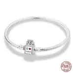 Bracelet Silver 925 Original 17-20CM Star Moon Sun Four Leaf Clover Green Zircon Bracelets Fit DIY Charms Birthday Jewelry Gifts - Image 20