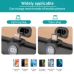Mini Power Bank 5000mAh Poratable Fast Charge Wireless Type-C/Lightning Plug External Battery Powerbank - Image 3