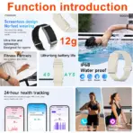 2026New No Screen Smart Watch Men Woman Sports Outdoors Fitness Heart Rate Monitor IP68 Waterproof Call Reminder Smart Wristband - Image 2