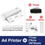 Portable A4 Thermal Printer Bluetooth Photos PDF Document Printing Machine Folded Rolls Paper For Office Work Home School Travel - Image 7