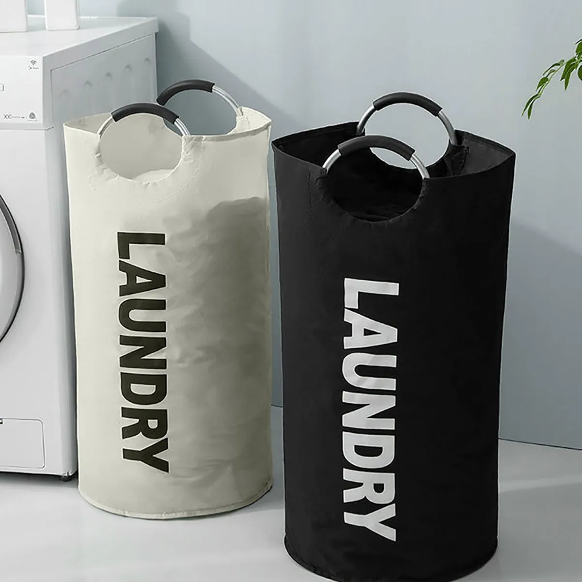 Sebf2fbc1d3e2484bb816848d4a5e6683I.webp Extra-Large Waterproof Laundry Basket with Padded Handle - Foldable, Multi-Purpose Storage for Bathroom, Laundry Room, Balcony - Image 1