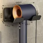 Hair Dryer Holder Wall Mounted Wall Dryer Cradle White Black Grey Hairdryer Blow Dryer Organizer for Bathroom Bathroom Shelves