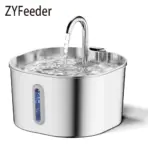 ZYFeeder 2.2L Automatic Water Fountain Stainless Steel Pet Water Feeder Cat/Dog Drink Bowl Water Dispenser Silent With Window - Image 13