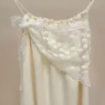 Lace Flower Elegant Temperament Lace Women Flower White Sweet Triangle Scarf Thin Breathable Ribbon Artistic Style Travel Photo