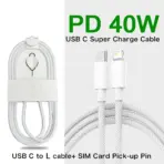 1-50Pcs 60W Type C Weaving Cable For Apple iPhone 14 13 12 11 15 17 16 Pro Max Plus USB C Fast Charging Cable Phone Accessories - Image 7