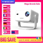 Magcubic Native 1080P 650ANSI 8K Android 14 L018 360° Projector With Auto Keystone Focus Air Mouse Wifi6 BT5.4 Portable Outdoor