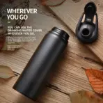 1-15PCS Portable Stainless Steel Bicycle Water Bottle Straight Drinking Outdoors Sports Travel Kettle Metal Water Bottle - Image 4