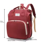 Foldable Bed Diaper Bag with Changing Station Insulated Pocket and Large Capacity Multifunctional Double Shoulder Mommy Bag - Image 11