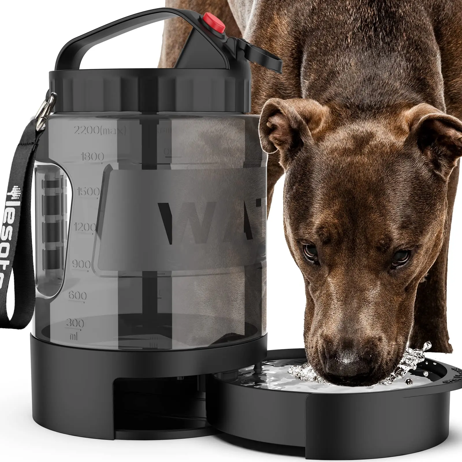 Sf123e8c2e96c4da68bfc2c859ed629e2h.webp Lesotc 77oz Portable Dog Travel Water Bottle Large Capacity Pet Water Bowl for Camping Hiking Beach Hunting - Image 1