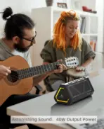 MLOVE P3 Outdoor Bluetooth Speaker, 40W Output Power Bluetooth 5.3 Speaker ,Stereo Sound IPX7 Waterproof,Micro SD Card,RGB Light - Image 5
