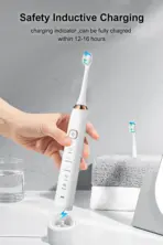 Sonic Electric Toothbrush Smart Ultrasonic Dental Teeth Whitening Rechargeable Adult Tooth Brush Sarmocare S100 With8 Brush Head - Image 6