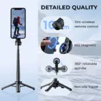 Upgrade Magnetic Phone Holder 360° Rotation Pocket Selfie Stick With Bluetooth Focusing Foldable Desktop Stand for Vlog Shooting - Image 2