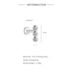 Aide Moissanite Diamond Stud Earrings for Women Orginal 925 Sterling Silver Screw Back Women Flat Back Moissanite Earring Jewel - Image 33