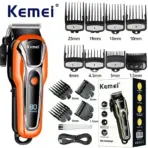 Kemei PG1990A Rechargeable Hair Clipper or Limit Combs Professional Cordless Men Hair Trimmer Men's Hair Cutting Machine Barber - Image 7