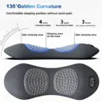 Heating Vibration Massage Pillow Electric Lumbar Support Pad Bed Sleeping Waist Protection Cushion Lying Flat Waist Pain Relief - Image 5
