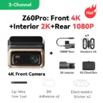 DDPAI Z60 Pro 4K Dash Cam Auto Dashcam Front GPS Car Camera for Dual SONY Sensor WiFi ADAS Night Vision DVR Video Recorder - Image 7