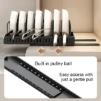 Under Cabinet Sliding Pots and Pans Organizer - Pull Out Kitchen Storage Tray with 8 Adjustable Dividers for Lids and Cookware - Image 4