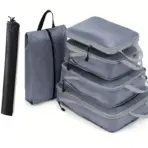 6PCS Travel Compressed Packing Cubes Storage Organizer Set With Shoe Bag Mesh Visual Luggage Portable Lightweight Suitcase Bag - Image 7
