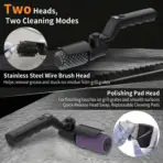 Electric Grill Brush, Cordless Rechargeable Grill Cleaning Brush with Stainless Steel Brush Head, Cleaner for BBQ Grate - Image 3