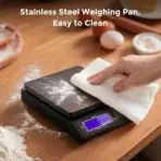 Digital Electronic Kitchen Scale Waterproof Stainless Steel Measuring Scale with LCD Display 5kg/0.1g 10kg/1g Rechargeable - Image 5