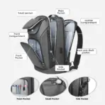 HK Travel Business Backpack for Men Large Capacity 17 Inch Laptop Backpack Multifunctional Anti-Theft Backpack Weekender Daypack - Image 5
