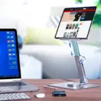 Aluminum Tablet Stand 360°Rotating Folding Adjustable Desk Holder Mount Riser for iPad Pro Air 4 Mini 12.9 4-14 Inch Xiaomi Tab - Image 4