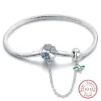 Bracelet Silver 925 Original 17-20CM Star Moon Sun Four Leaf Clover Green Zircon Bracelets Fit DIY Charms Birthday Jewelry Gifts - Image 50
